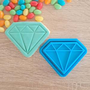 Diamond Cookie Cutter & Fondant Stamp