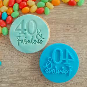 Birthday Fondant Stamps: 40 & Fabulous Fondant Stamp