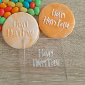Birthday Fondant Stamps: Hari Huritau Raised Acrylic Fondant Stamp