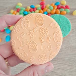 Easter Fondant Stamps: Easter Pattern Raised Acrylic Fondant Stamp