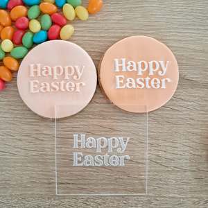 Happy Easter Raised Acrylic Fondant Stamp