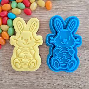 Easter Bunny with Egg Cookie Cutter & Fondant Stamp