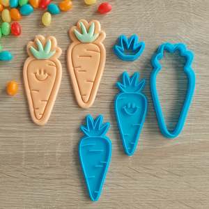 Carrot Cookie Cutter & Fondant Stamp