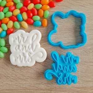 Mr & Mrs Cookie Cutter & Fondant Stamp