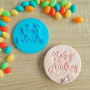 Baby Fondant Stamps: Custom Text Fondant Stamp