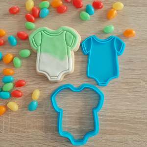 Baby Fondant Stamps: Baby Onesie Cookie Cutter & Fondant Stamp