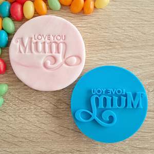 Mothers Day Fondant Stamps: Love You Mum Fondant Stamp