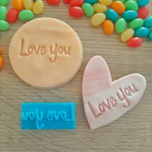 Mothers Day Fondant Stamps: Small Love You Fondant Stamp