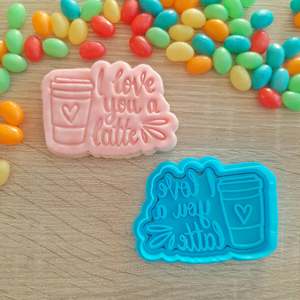 Love You A Latte Cookie Cutter & Fondant Stamp