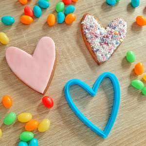 Thank You Fondant Stamps: Heart Cookie & Fondant Cutter
