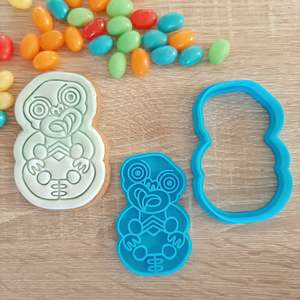 Matariki Cutters Stamps: Hei-Tiki Cookie Cutter & Fondant Stamp