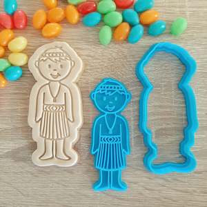 Matariki Cutters Stamps: Kapa Haka Tamaiti Tāne (Boy) Cookie Cutter & Fondant Stamp