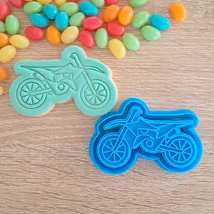 Dirt Bike Cookie Cutter & Fondant Stamp