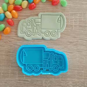 Rubbish Truck Cookie Cutter & Fondant Stamp