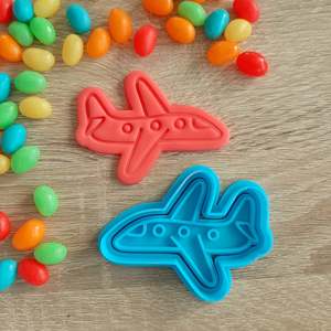 Vehicle Cutters Stamps: Airplane Cookie Cutter & Fondant Stamp