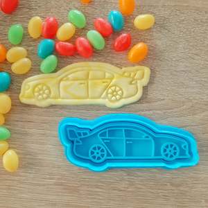 Racing Car (V8 Supercar) Cookie Cutter & Fondant Stamp