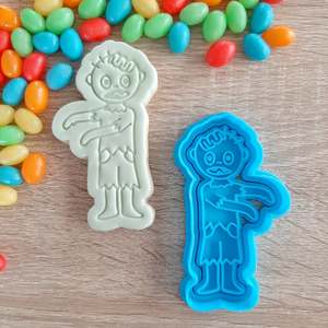 Halloween Cutters Stamps: Zombie Cookie Cutter & Fondant Stamp