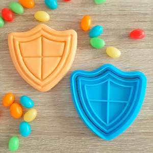 Knights Princesses Cutters Stamps: Shield Cookie Cutter & Fondant Stamp