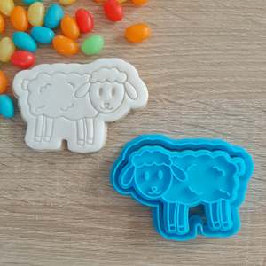 Garden Cutters Stamps: Sheep Cookie Cutter & Fondant Stamp