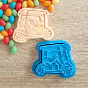 Fathers Day Cutters Stamps: Golf Cart Cookie Cutter & Fondant Stamp
