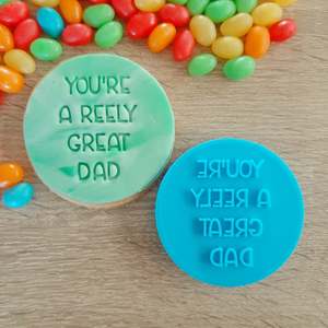 Fathers Day Cutters Stamps: You're a Reely Great Dad Fondant Stamp