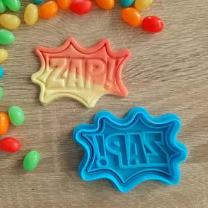 Fathers Day Cutters Stamps: ZAP! Cookie Cutter & Fondant Stamp