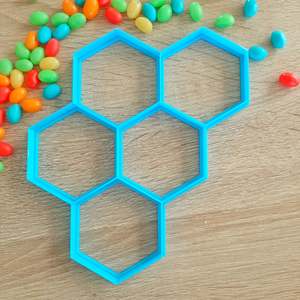Basic Shapes Cookie Cutters: Multi Hexagon Cookie & Fondant Cutter