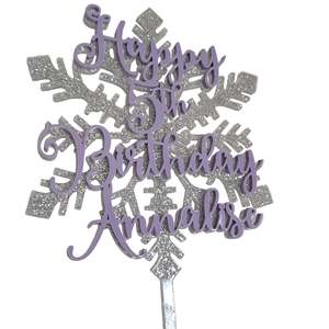 Custom Snowflake Cake Topper
