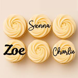 Custom Cupcake Name Charm