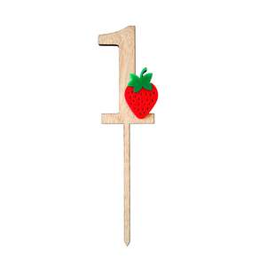 Strawberry Number 1 Cake Topper