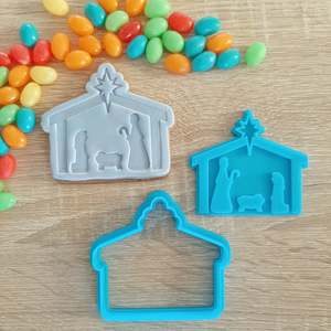 Religious Cutters Stamps: Nativity Cookie Cutter & Fondant Stamp