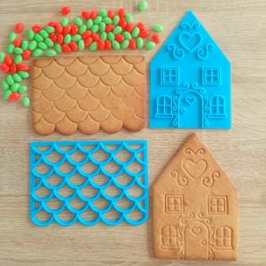 Gingerbread House Cutter Sets: Large Gingerbread House Stamp Set (2 pcs)