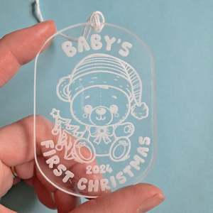 Custom Christmas Decorations: Baby's First Christmas Acrylic Christmas Decoration