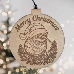 Custom Christmas Decorations: Merry Christmas with Kiwi Wooden Christmas Decoration