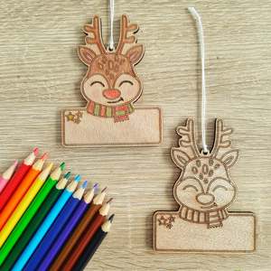 Custom Christmas Decorations: Reindeer Wooden Christmas Decoration