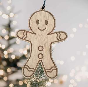 Custom Christmas Decorations: Gingerbread Man Wooden Christmas Decoration