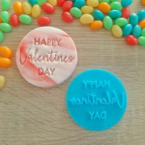 Valentines Day Cutters Stamps: Happy Valentines Day 1 Fondant Stamp