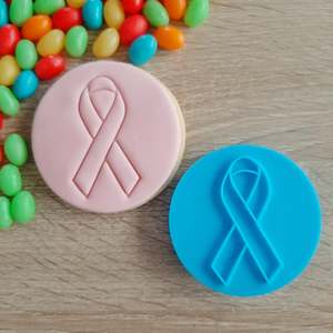 Breastcancer Awareness Cookie Cutters Fondant Stamps: Pink Ribbon Fondant Stamp