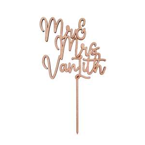Top Sellers 2024: Custom Name/Text Wooden Cake Topper