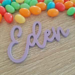 Custom Name Word Cake Toppers: Custom Cake Tile (no stick topper)