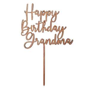 Custom Name Word Cake Toppers: Personalised Wooden Happy Birthday Cake Topper