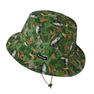 Kids Summer Bucket Hats: Wide Brim Summer Bucket Hat - Animals of Africa