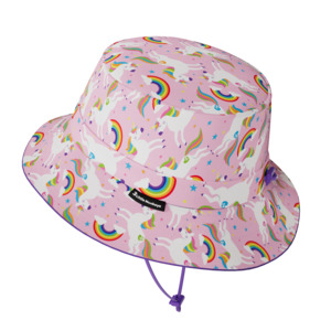 Wide Brim Summer Bucket Hat - Unicorn