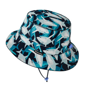 Kids Summer Bucket Hats: Wide Brim Summer Bucket Hat - Shark