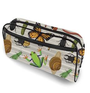 School Book Bags: Pencil Case/Toiletry Bag - Frog Bug