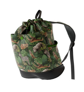 Waterproof Swim Bag Backpack + Shoe Compartment - Animals of Africa