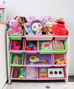 Toy Storage Maple with White Bins