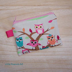 Tote Bags: Coin/Card purse - Owl Family