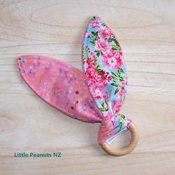 Teething Rings: Floral Pink Teething Ring