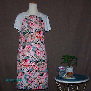 Large Apron - Pink Blooms